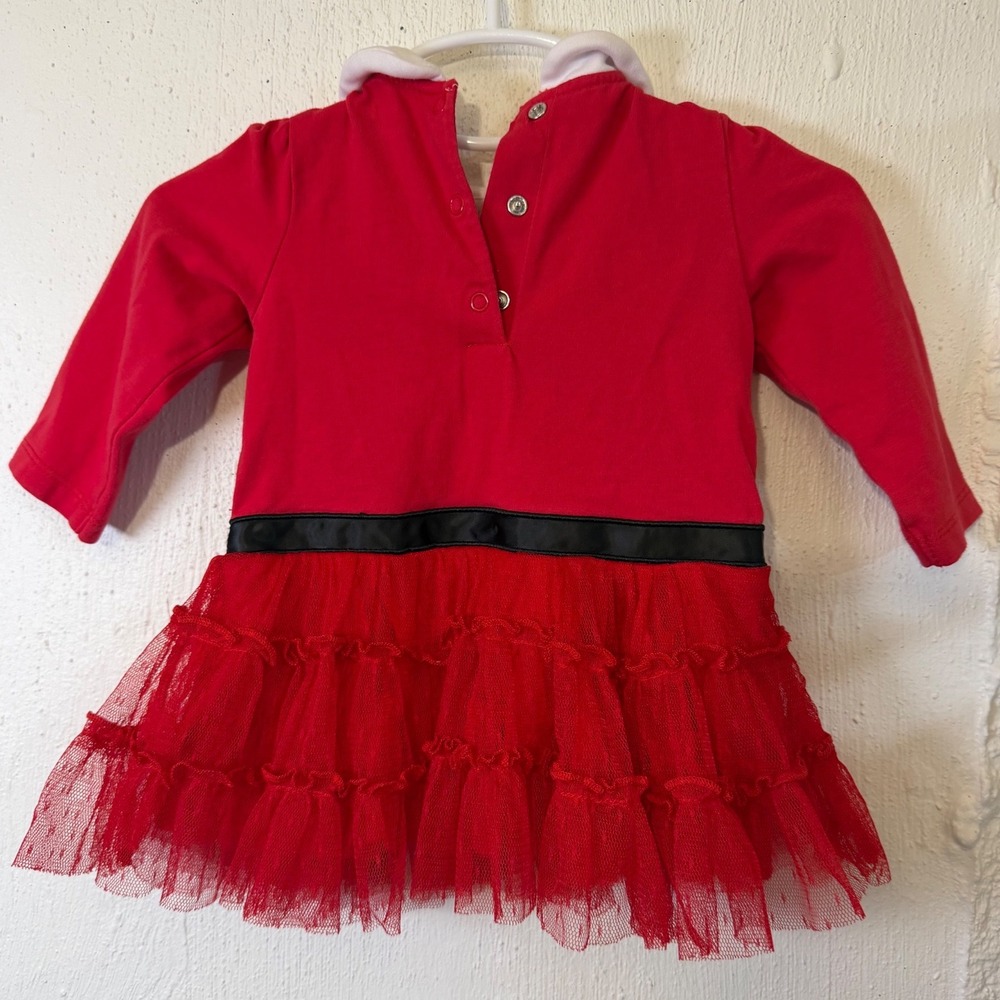 Little Me Baby Girls My First Christmas Red Tulle Tutu Dress 9 Months Holiday - Picture 2 of 3